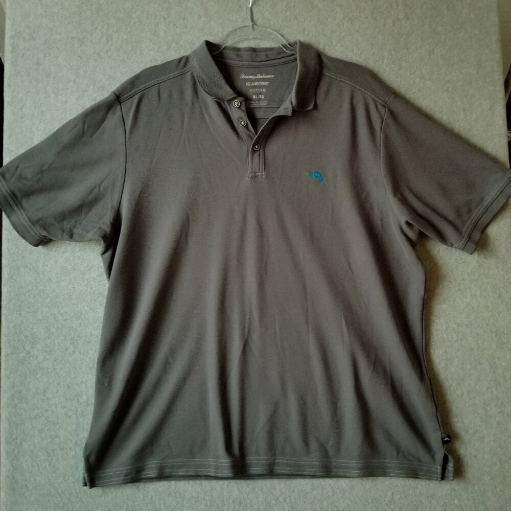 Tommy Bahama Mens Island Zone Supima Short Sleeve Polo Camp Shirt Casual Golf XL